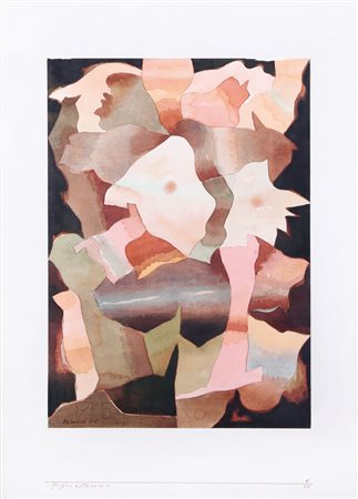 FELICE CANONICO Messina 1922 - 1997 Foglio botanico, 1986 acquerello su...