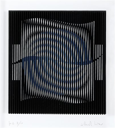 ALBERTO BIASI Padova 02/06/1937 Senza titolo serigrafia su plexiglass e carta...