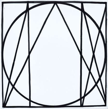 LEWITT SOL Hartford 1928 Geometrics figures piastrella realizzata da Deruta...