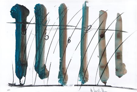 ANTONIO IEVOLELLA Benevento 1952 Senza titolo tecnica mista su cartoncino cm....