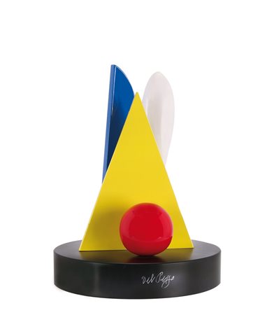 LUCIO DEL PEZZO Napoli 1933 Oggetti scultura in legni policromi su base...