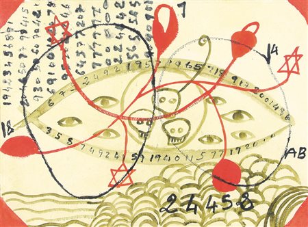 OUATTARA WATTS 1957 The Beginning 2003 NY, 2003 tecnica mista su carta cm....