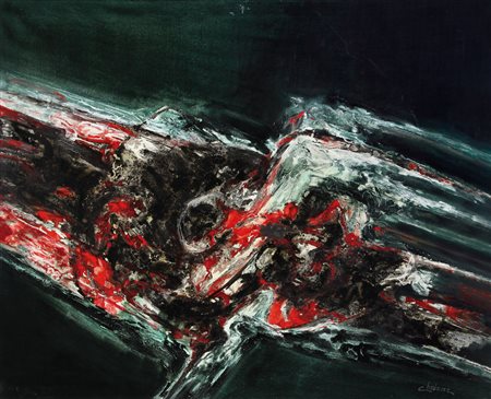 FERDINANDO CHEVRIER Livorno 1920 - 2006 Nucleo abissale, 1962 olio su tela...