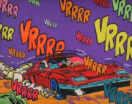 ESTEBAN VILLALTA MARZI Roma 1956 Vrrrr, 1994 acrilico su tela cm. 60x80,...