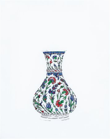 ALDO MONDINO Torino 04/10/1938 - 10/03/2005 Iznik, 2000 olio su vetro cm....