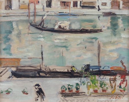 FIORAVANTE SEIBEZZI Venezia 1906 - 1975 Venezia olio su tela cm. 37x47, firma...