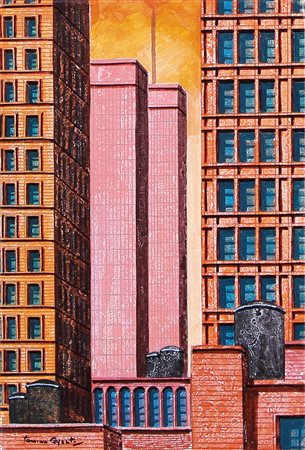 TONINO CAPUTO Lecce 1933 Sunset corner olio su tela cm. 30x20, firma in basso...