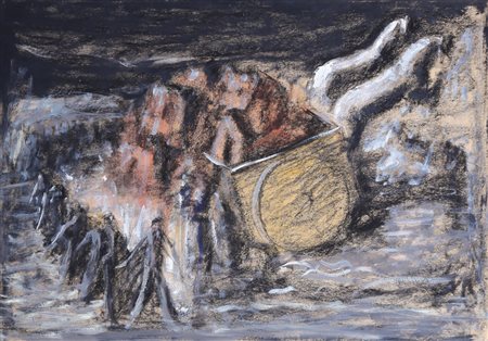 ROBERTO BARNI Pistoia 30/09/1939 Senza titolo, 1983 tecnica mista su carta...