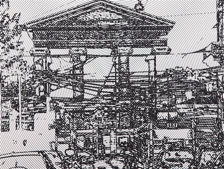 LEONIDA DE FILIPPI Milano 17/04/1969 Paesaggio urbano tecnica mista su carta...