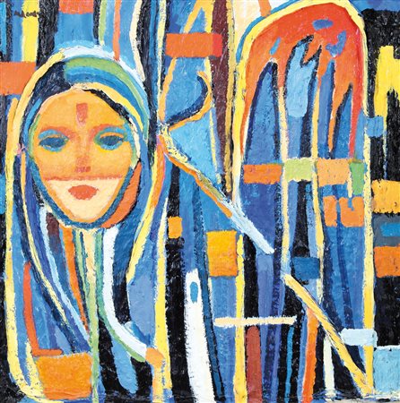 PASQUALE MONACO Napoli 13/08/1948 Caravan - serraglio olio e tecnica mista su...