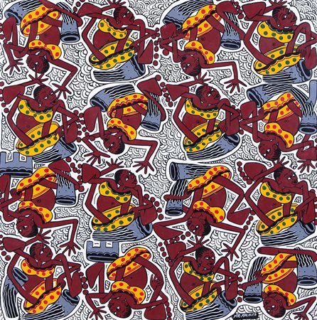 MAURUS MIKAEL MALIKITA Nachingwqea (Tanzania) 1967 Senza titolo, (2008) olio...