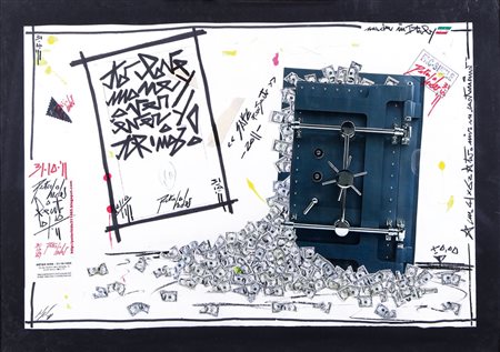 PETER HIDE Tradate (VA) 31/10/1965 Safe project, 2011 tecnica mista e collage...