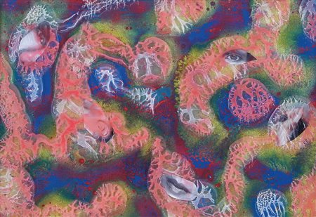 KICCO Biella 1969 Struttura cellulare, 2000 vernice e silicone su tavola cm....