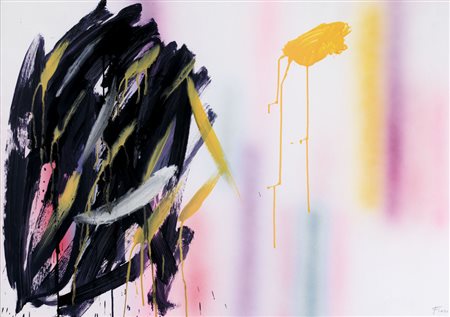 ENNIO FINZI Venezia 1931 Senza titolo, anni '80 acrilico su carta cm. 70x100,...