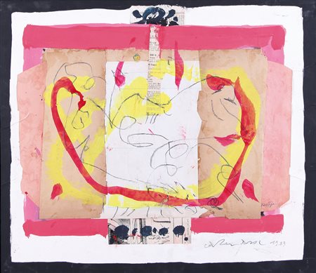 ARTURO CARMASSI Lucca 02/07/1925 Senza titolo, 1983 tecnica mista e collage...