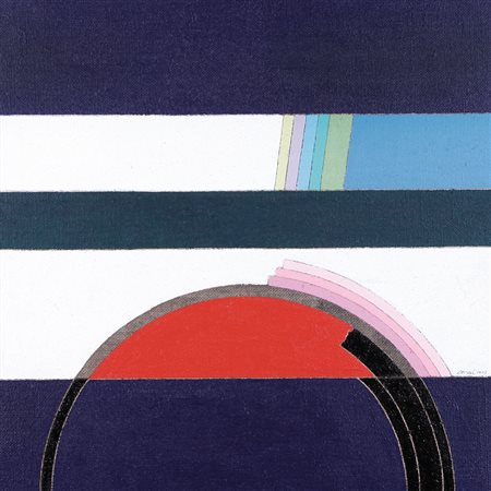 EUGENIO CARMI Genova 17/02/1920 Due spiragli nuovi, 2003 acrilico su tela di...