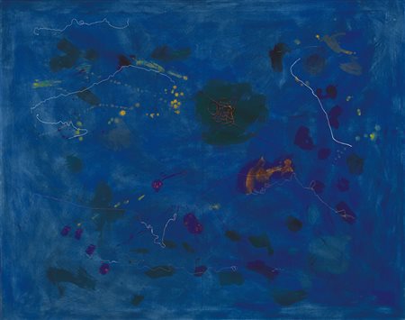 ACHILLE PACE Termoli (Cb) 01/06/1923 Azzurro, 1998 tempera e fili su tela cm....