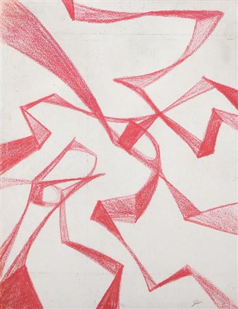 RICCARDO LICATA Torino 20/12/1929 Composizione, 1950 pastelli su carta...