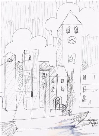 SALVO Leonforte (En) 22/05/1947 Savona, 2007 matita su carta cm. 36x26,...