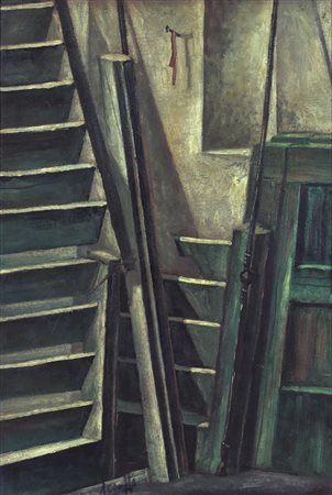 MARCELLO SCUFFI Tizzana (Pt) 1948 Persiane rotte, 1978 olio su tela cm....