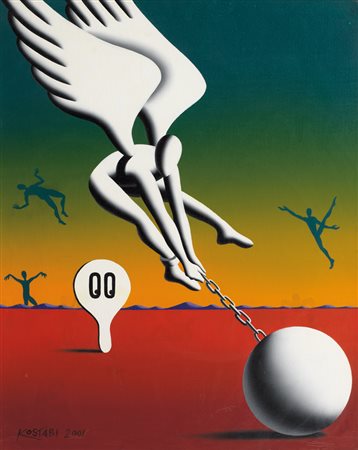 MARK KOSTABI Los Angeles 1960 Keep Changing, 2001 olio su tela cm. 76x61,...