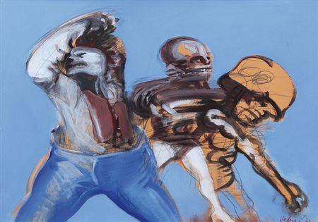 TINO VAGLIERI Trieste 08/09/1929 - 09/03/2000 Figure, 1977 tempera su...