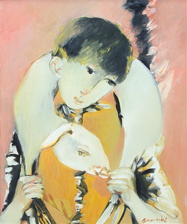 REMO BRINDISI Roma 25/04/1918 - Milano 25/07/1996 Pastorale olio su tela cm....