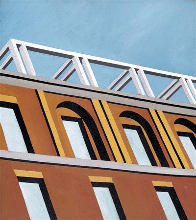 MARCO PETRUS Rimini 30/05/1960 Ultimi piani, 2001 olio su tela cm. 90x80,...