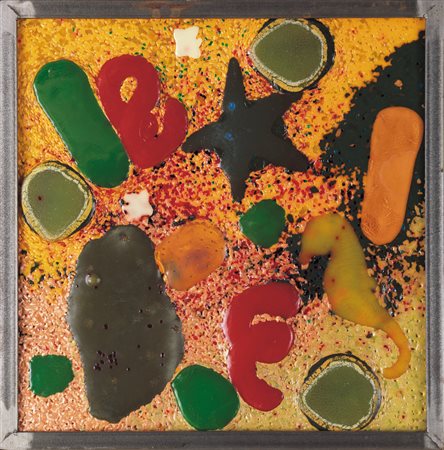 OMAR RONDA Portula (Bi) 11/09/1947 Genetic fusion, 1991 plastiche cm. 45x45,...