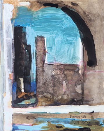 VELASCO Bellano (Lc) 25/08/1960 Vendicari tecnica mista su carta cm. 22x17,5;...