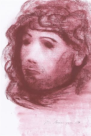 PIETRO ANNIGONI Milano 07/06/1910 - Firenze 28/10/1988 Volto sanguigna su...