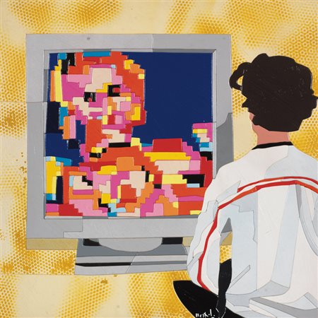 UGO NESPOLO Mosso Santa Maria (Bi) 29/08/1941 Computer art acrilici su legno...