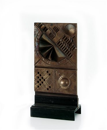 GIUSEPPE CALONACI 1931 Senza titolo, 1988 scultura in bronzo e ferro cm....