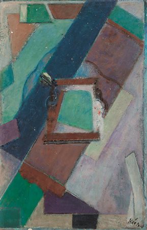 KIEN 1903 - 1985 Grunviola, 1974 acrilico su cartone cm. 56x37, firma in...