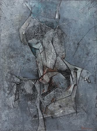 SALVATORE PROVINO Bagheria (Pa) 04/06/1943 Metamorfico, inizi anni '90 olio...