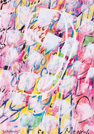 IGNAZIO MONCADA Palermo 04/06/1932 Sarabanda tecnica mista su carta intelata...