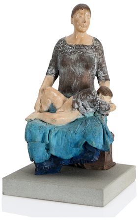 UGO RIVA Bergamo 1951 Mi porto Piero nel nuovo millennio, 1998 scultura in...