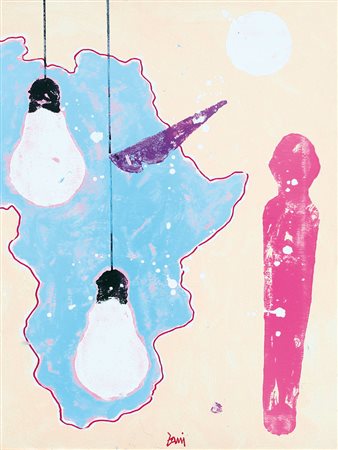 CORRADO ZANI Pordenone 1952 Luci all'Africa, 2010 olio su tela cm. 60x50,...