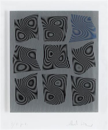 ALBERTO BIASI Padova 02/06/1937 Senza titolo serigrafia su plexiglass e carta...