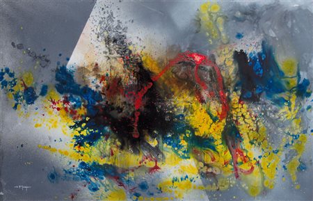 VINCENZO DI GIORGIO Capurso (Ba) 1945 Ermene olio e tecnica mista su tela cm....