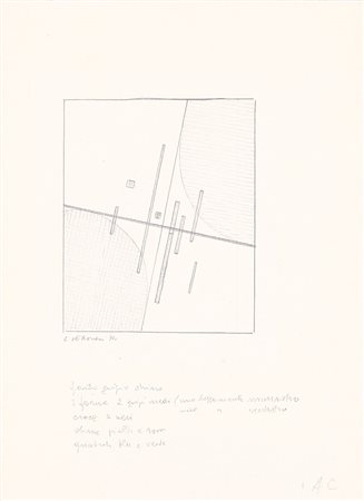 LUIGI VERONESI Milano 28/05/1908 - Milano 25/02/1998 Studio, 1974 matita su...