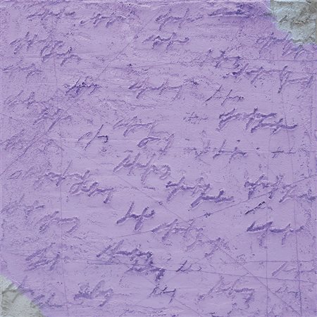 ALFREDO RAPETTI Milano 1961 Mare lilla, 2010 cemento e pigmenti su tela cm....