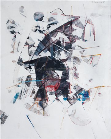 EDOARDO FRANCESCHINI Catania 1928 - Varese 2006 Composizione, 1965 olio su...