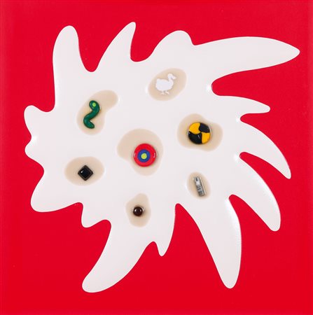 RENZO NUCARA Crema 1948 Bang 10-37, 2011 resine, oggetti, colore serigrafico,...