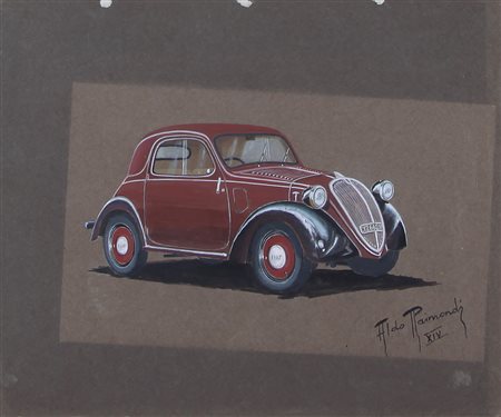 ALDO RAIMONDI Roma 1902 - 22/07/1998 Fiat, 1936 tempera su carta cm....