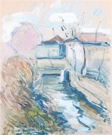 GIOVANNI BALANSINO Savigliano 1912 - Busto Arsizio 1986 L'Olona, anni '80...