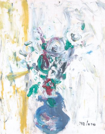 GINO MELONI Varese 29/04/1905 - Lissone (Va) 23/02/1989 Fiori, 1955 olio su...