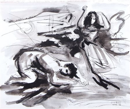 ANGELO SAVELLI Pizzo Calabro (CZ) 1911 - Boldeniga di Dello(BS) 1995 Senza...