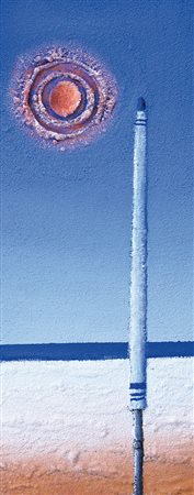 MARIO PASCHETTA Milano 27/04/1949 Sole ed ombrellone al Forte, 1999 malte e...