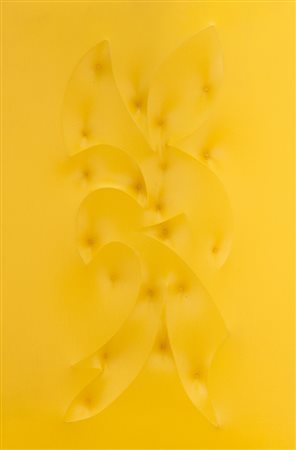 GIUSEPPE AMADIO Todi 19/05/1944 ABENO tela estroflessa gialla cm. 58x38,...